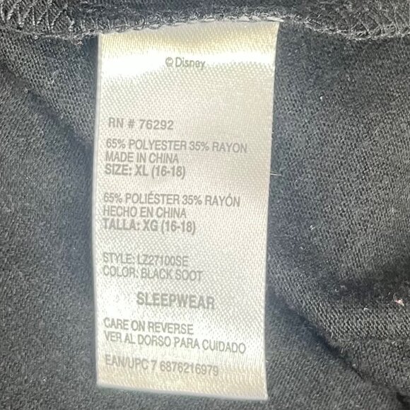 Disney Minnie Mouse Sleepwear Tank Top Womens XL Black Pink Selfie Summer - Picture 7 of 8